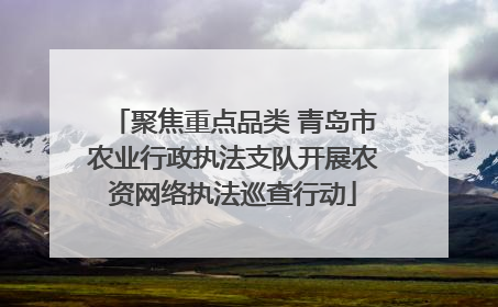 聚焦重点品类 青岛市农业行政执法支队开展农资网络执法巡查行动