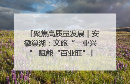 聚焦高质量发展｜安徽巢湖：文旅“一业兴” 赋能“百业旺”