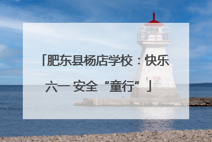 肥东县杨店学校：快乐六一 安全“童行”