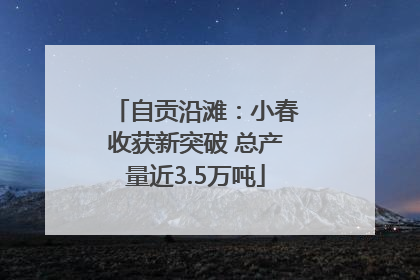 自贡沿滩：小春收获新突破 总产量近3.5万吨