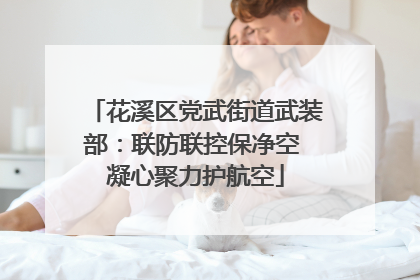 花溪区党武街道武装部：联防联控保净空 凝心聚力护航空