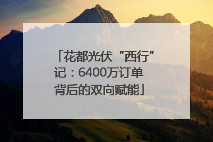 花都光伏“西行”记：6400万订单背后的双向赋能