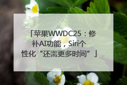 苹果WWDC25：修补AI功能，Siri个性化“还需更多时间”