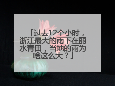 过去12个小时，浙江最大的雨下在丽水青田，当地的雨为啥这么大？