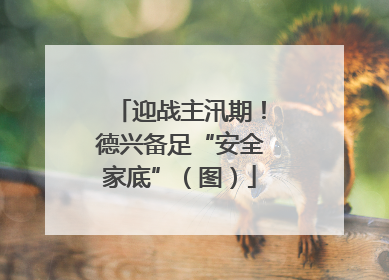 迎战主汛期！德兴备足“安全家底”（图）