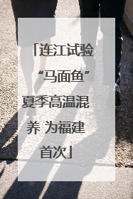 连江试验“马面鱼”夏季高温混养 为福建首次