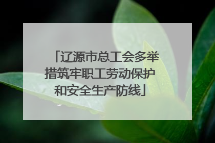 辽源市总工会多举措筑牢职工劳动保护和安全生产防线