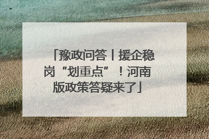 豫政问答丨援企稳岗“划重点”！河南版政策答疑来了