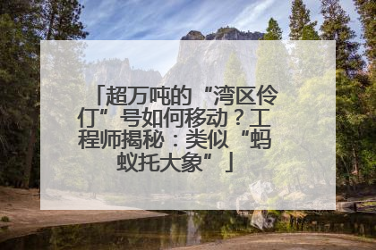 超万吨的“湾区伶仃”号如何移动？工程师揭秘：类似“蚂蚁托大象”
