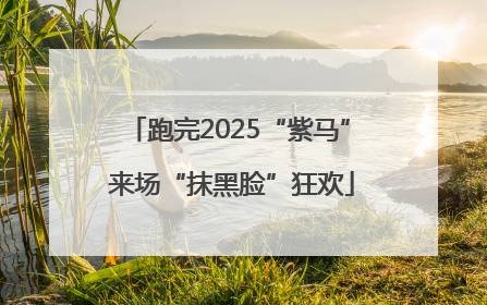 跑完2025“紫马” 来场“抹黑脸”狂欢