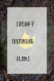 跨越千里的特殊礼物
