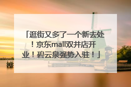 逛街又多了一个新去处！京东mall双井店开业！碧云泉强势入驻！
