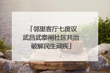 邻里客厅七度议 武昌武泰闸社区共治破解民生顽疾