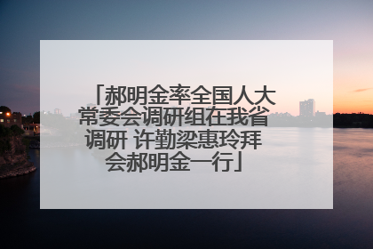 郝明金率全国人大常委会调研组在我省调研 许勤梁惠玲拜会郝明金一行