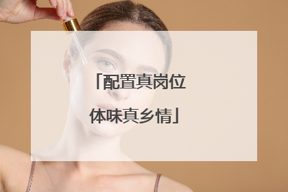 配置真岗位 体味真乡情