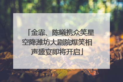 金霏、陈曦携众笑星空降潍坊大剧院爆笑相声盛宴即将开启