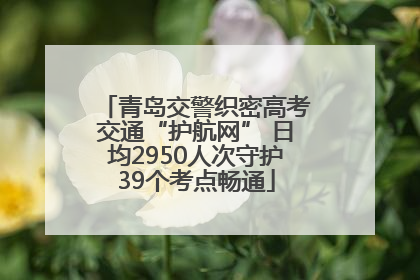 青岛交警织密高考交通“护航网” 日均2950人次守护39个考点畅通
