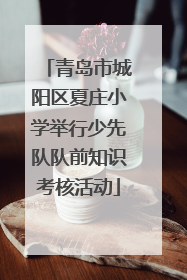 青岛市城阳区夏庄小学举行少先队队前知识考核活动