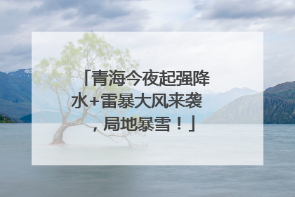 青海今夜起强降水+雷暴大风来袭，局地暴雪！