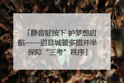 静音键按下 护梦想启航——道县城管多措并举保障“三考”秩序