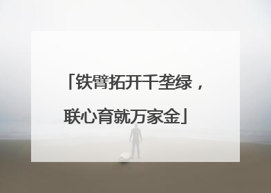 铁臂拓开千垄绿，联心育就万家金