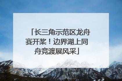 长三角示范区龙舟赛开桨！边界湖上同舟竞渡展风采