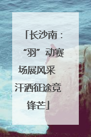 长沙南：“羽”动赛场展风采 汗洒征途竞锋芒