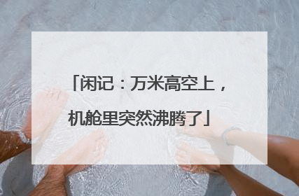 闲记：万米高空上，机舱里突然沸腾了