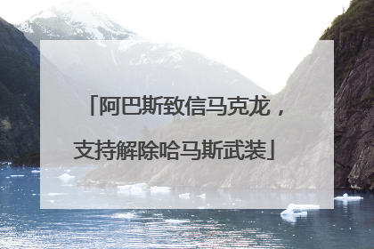 阿巴斯致信马克龙，支持解除哈马斯武装