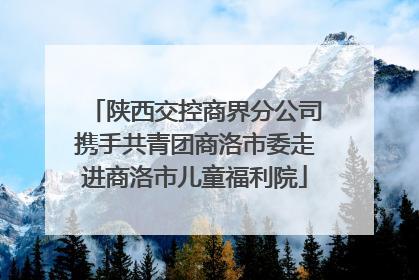 陕西交控商界分公司携手共青团商洛市委走进商洛市儿童福利院