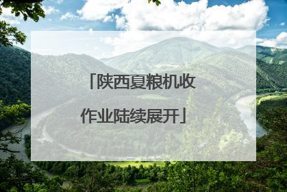 陕西夏粮机收作业陆续展开
