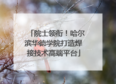 院士领衔！哈尔滨华德学院打造焊接技术高端平台