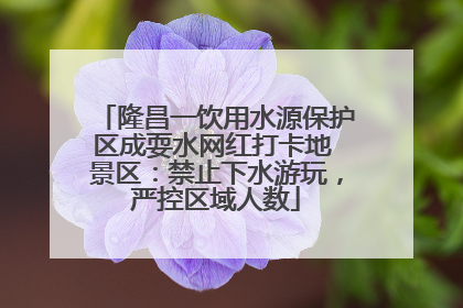 隆昌一饮用水源保护区成耍水网红打卡地 景区：禁止下水游玩，严控区域人数