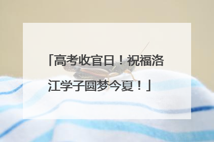 高考收官日！祝福洛江学子圆梦今夏！