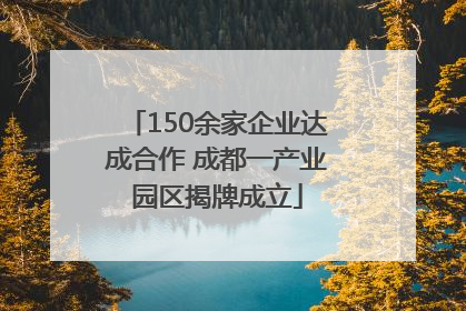 150余家企业达成合作 成都一产业园区揭牌成立
