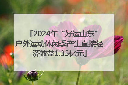 2024年“好运山东”户外运动休闲季产生直接经济效益1.35亿元