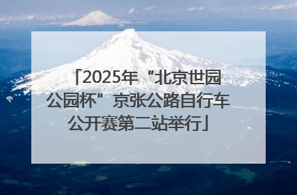 2025年“北京世园公园杯”京张公路自行车公开赛第二站举行