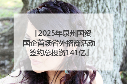 2025年泉州国资国企首场省外招商活动签约总投资141亿