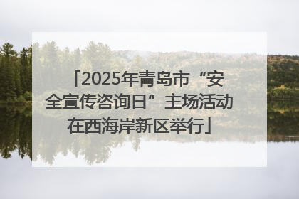 2025年青岛市“安全宣传咨询日”主场活动在西海岸新区举行