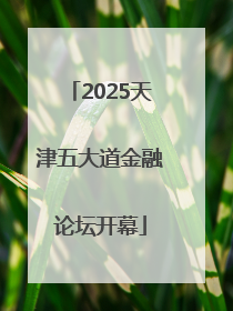 2025天津五大道金融论坛开幕