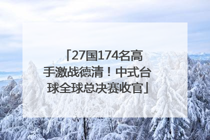 27国174名高手激战德清！中式台球全球总决赛收官