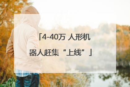 4-40万 人形机器人赶集“上线”