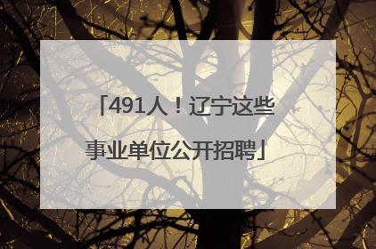 491人！辽宁这些事业单位公开招聘
