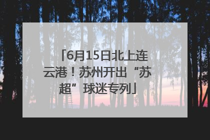 6月15日北上连云港！苏州开出“苏超”球迷专列