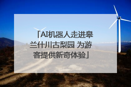 AI机器人走进皋兰什川古梨园 为游客提供新奇体验